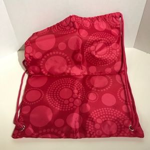 Thirty-One Cinch Sac "Pink Circle Spirals" NATTY